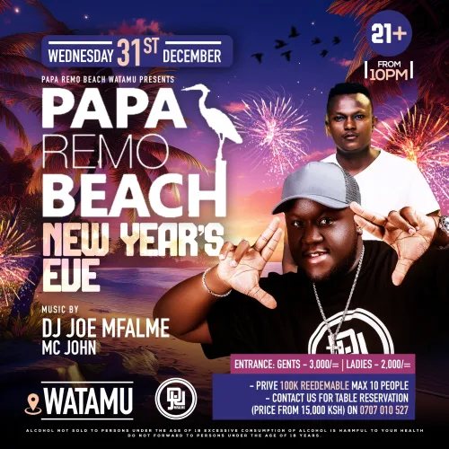 JOE MFALME PAPA REMO BEACH 31 DEC SQ-1