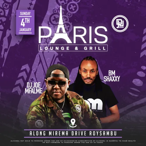 JOE MFALME PARIS LOUNGE 4 JAN SQ